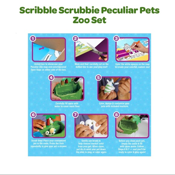 NIB Scribble Scrubbie Peculiar Zoo Play Set - Picture 7 of 12
